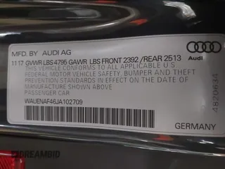 2018 Audi A4 Premium Plus с VIN WAUENAF46JA102709, выставлен на аукционе IAAI как лот 41569511 с пробегом 134 940 миль миль и . История ставок и продаж доступна на DreamBid. Изображение 9.