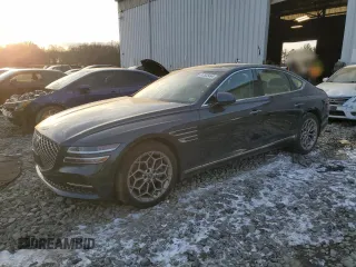 2023 Genesis G80 2.5T with VIN KMTGB4SC9PU196015, listed as a Copart auction lot 87325464 with 0 mi miles and Salvage Title. Bid and sale history available at carsss.com. Image 1.
