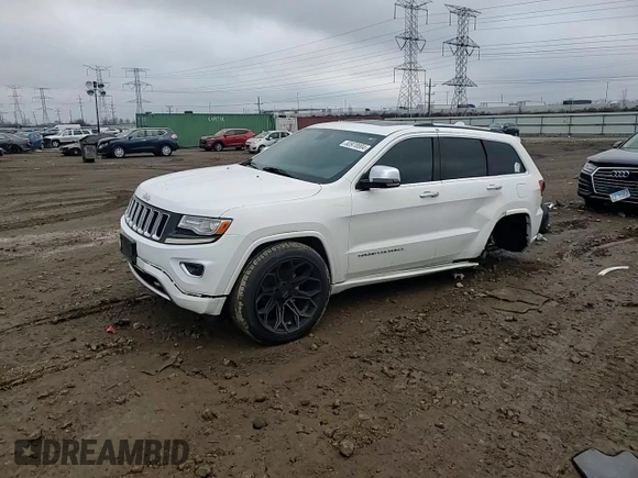 2014 Jeep Grand Cherokee Overland with VIN 1C4RJFCG7EC572298, listed as a Copart auction lot 83970004 with 104,861 mi miles and Salvage Title. Bid and sale history available at DreamBid. Image 10.