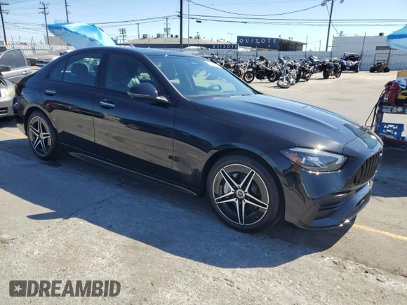 2024 Mercedes-Benz C 300 with VIN W1KAF4HB0RR219264, listed as a Copart auction lot 56701875 with 757 mi miles and Salvage Title. Bid and sale history available at DreamBid. Image 4.