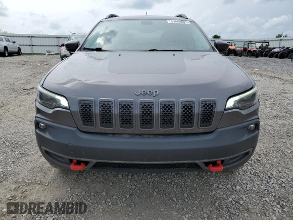 2020 Jeep Cherokee Trailhawk Elite with VIN 1C4PJMBNXLD549505, listed as a Copart auction lot 53468925 with 88,991 mi miles and Salvage title. Bid and sale history available at DreamBid. Image 5.