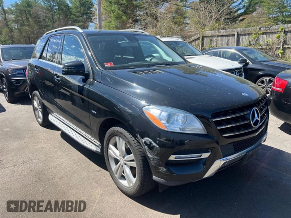 2012 Mercedes-Benz M ML 350 with VIN 4JGDA5HB8CA056893, listed as a Copart auction lot 55484165 with 216,663 mi miles and Clean Title. Bid and sale history available at carsss.com. Image 1.