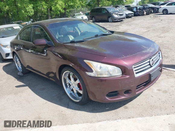 2014 Nissan Maxima S with VIN 1N4AA5AP1EC435440, listed as a IAAI auction lot 42090636 with 199,110 mi miles and . Bid and sale history available at DreamBid. Image 1.