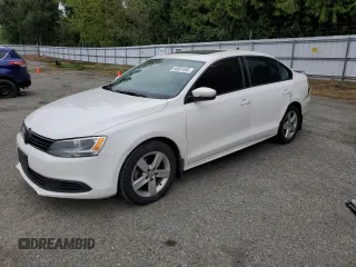 2014 Volkswagen Jetta TDI w/Premium with VIN 3VWLL7AJ7EM355155, listed as a Copart auction lot 54687455 with 126,659 mi miles and Salvage title. Bid and sale history available at DreamBid. Image 1.