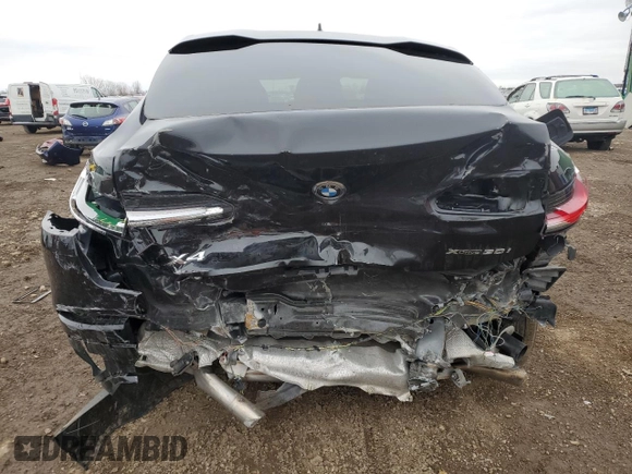 2019 BMW X4 xDrive30i with VIN 5UXUJ3C52KLG57408, listed as a Copart auction lot 85504334 with 0 mi miles and Salvage Title. Bid and sale history available at carsss.com. Image 6.