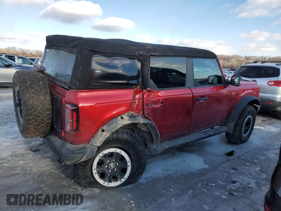 2021 Ford Bronco with VIN 1FMEE5DP9MLA92804, listed as a Copart auction lot 41805875 with 51,149 mi miles and Salvage Title. Bid and sale history available at DreamBid. Image 3.