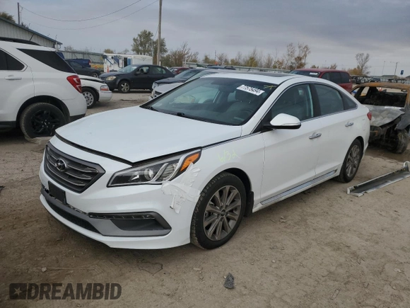 2017 Hyundai Sonata Sport with VIN 5NPE34AF2HH592961, listed as a Copart auction lot 77575494 with 77,318 mi miles and Salvage Title. Bid and sale history available at DreamBid. Image 1.