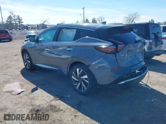 2023 Nissan Murano SL with VIN 5N1AZ2CJ2PC131235, listed as a IAAI auction lot 41639410 with 46,087 mi miles and . Bid and sale history available at DreamBid. Image 3.