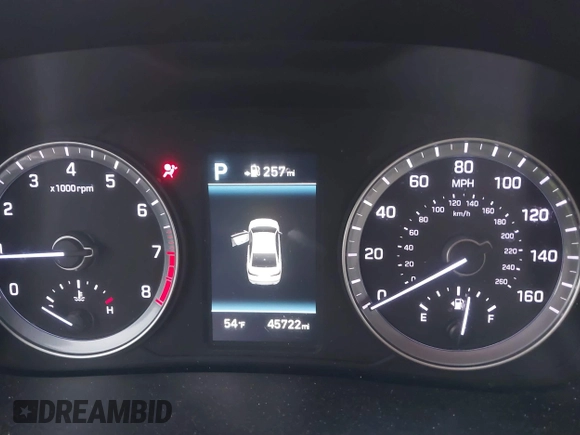2019 Hyundai Sonata SEL with VIN 5NPE34AF2KH760654, listed as a IAAI auction lot 41877733 with 45,722 mi miles and . Bid and sale history available at DreamBid. Image 16.