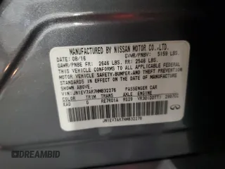 2017 Infiniti Q50 Signature Edition z VIN JN1EV7AR7HM832276, wystawiony jako Copart lot #55650975 z przebiegiem 133 659 mil mil oraz Szkoda całkowita • Salvage title. Historia ofert i sprzedaży dostępna na DreamBid. Obrazek 12.