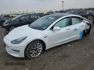 2019 Tesla Model 3 Mid Range with VIN 5YJ3E1EA8KF466382, listed as a Copart auction lot 46578205 with Not Provided miles and Salvage Title. Bid and sale history available at DreamBid. Image 1.