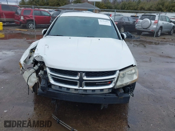 2012 Dodge Avenger SXT with VIN 1C3CDZCB2CN195226, listed as a IAAI auction lot 41721856 with 257,932 mi miles and . Bid and sale history available at DreamBid. Image 13.