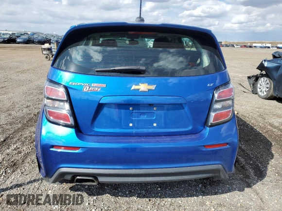 2017 Chevrolet Sonic LT with VIN 1G1JD6SBXH4153475, listed as a Copart auction lot 54544875 with 39,786 mi miles and Salvage Title. Bid and sale history available at carsss.com. Image 6.