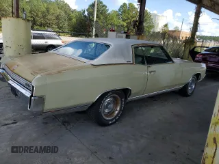 1972 Chevrolet Monte Carlo z VIN 1H57J2L567411, wystawiony jako Copart lot #72465014 z przebiegiem 83 239 mil mil oraz Szkody całkowita. Historia ofert i sprzedaży dostępna na DreamBid. Obrazek 3.