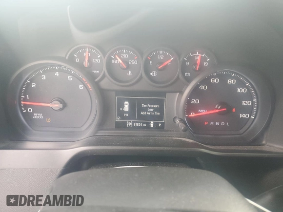 2020 Chevrolet Silverado 1500 Custom Trail Boss with VIN 3GCPYCEF9LG191567, listed as a Copart auction lot 50402525 with 81,834 mi miles and Salvage Title. Bid and sale history available at DreamBid. Image 9.