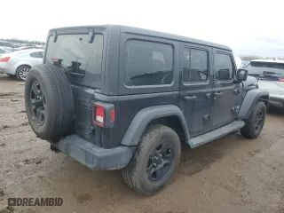 2020 Jeep Wrangler Unlimited Sport S with VIN 1C4HJXDN0LW117027, listed as a Copart auction lot 47604465 with 64,129 mi miles and Salvage Title. Bid and sale history available at carsss.com. Image 3.
