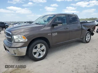 2019 Ram 1500 Lone Star with VIN 1C6RR6TT4KS514678, listed as a Copart auction lot 53093305 with 158,406 mi miles and Salvage title. Bid and sale history available at DreamBid. Image 1.