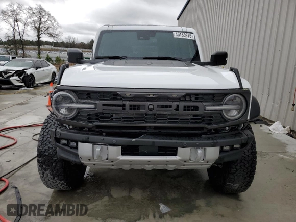 2023 Ford Bronco Raptor with VIN 1FMEE5JRXPLB90380, listed as a Copart auction lot 45163975 with 9,378 mi miles and Salvage Title. Bid and sale history available at DreamBid. Image 5.