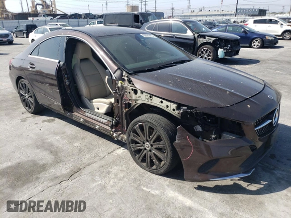 2018 Mercedes-Benz CLA 250 with VIN WDDSJ4EB5JN695481, listed as a Copart auction lot 50091413 with 61,925 mi miles and . Bid and sale history available at DreamBid. Image 4.