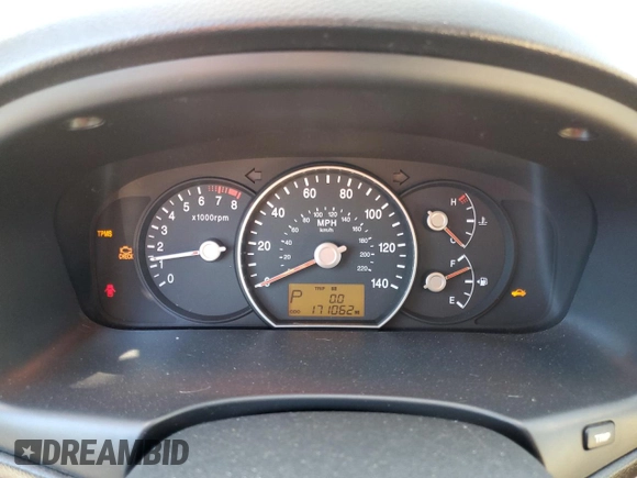 2009 Kia Rondo LX with VIN KNAFG529X97273401, listed as a Copart auction lot 75829094 with 171,062 mi miles and Salvage Title. Bid and sale history available at carsss.com. Image 9.