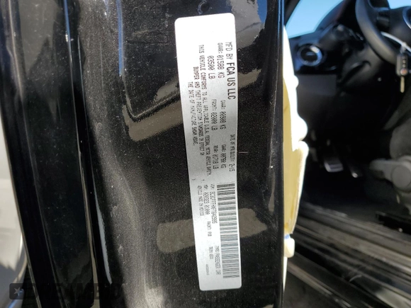 2015 FIAT 500 Abarth with VIN 3C3CFFFHXFT642995, listed as a Copart auction lot 66746604 with 48,645 mi miles and Salvage Title. Bid and sale history available at carsss.com. Image 13.