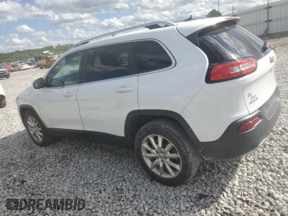 2016 Jeep Cherokee Limited with VIN 1C4PJMDS3GW310598, listed as a Copart auction lot 57182065 with 123,602 mi miles and Salvage title. Bid and sale history available at DreamBid. Image 2.