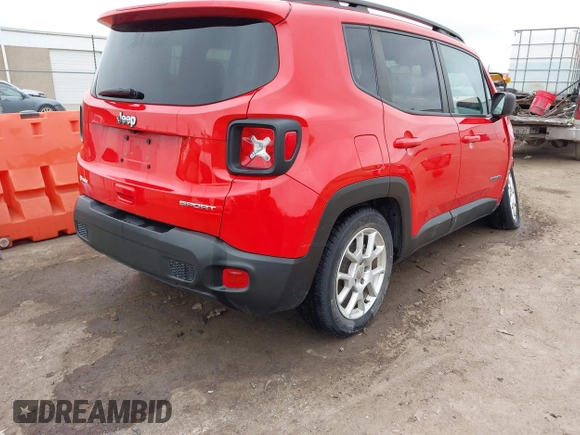 2020 Jeep Renegade Sport with VIN ZACNJAABXLPL52877, listed as a IAAI auction lot 41900699 with 75,505 mi miles and . Bid and sale history available at DreamBid. Image 4.