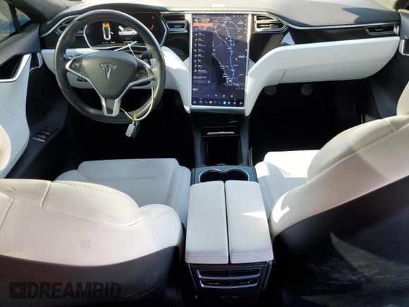 2017 Tesla Model S 60 with VIN 5YJSA1E16HF204974, listed as a Copart auction lot 89109185 with 107,102 mi miles and Salvage title. Bid and sale history available at DreamBid. Image 8.