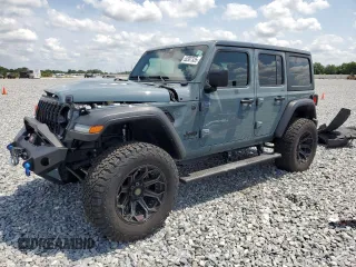 2024 Jeep Wrangler Sport S with VIN 1C4PJXDG3RW229567, listed as a Copart auction lot 55307335 with 7,797 mi miles and Salvage Title. Bid and sale history available at DreamBid. Image 1.