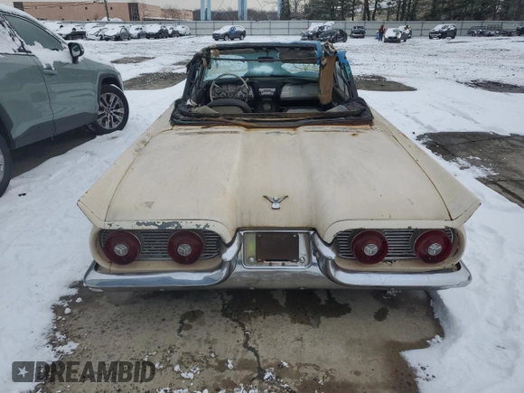 1959 Ford Thunderbird with VIN H9YJ108747, listed as a Copart auction lot 87245994 with 66,285 mi miles and Clean Title. Bid and sale history available at DreamBid. Image 6.