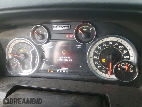 2013 Ram 2500 Laramie with VIN 3C6UR5NL6DG592293, listed as a Copart auction lot 82389574 with 189,313 mi miles and Salvage title. Bid and sale history available at DreamBid. Image 9.