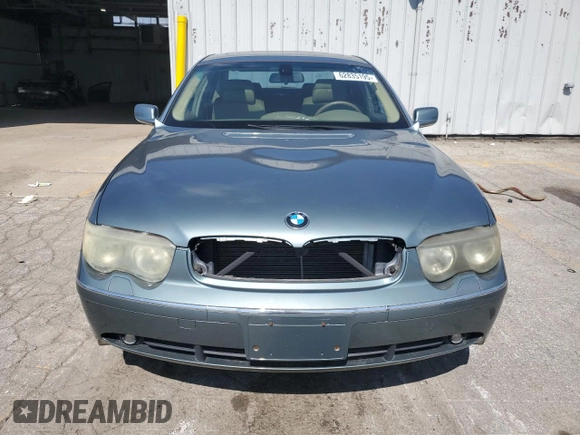 2004 BMW 7 Series 745Li with VIN WBAGN63414DS47413, listed as a Copart auction lot 62835195 with 118,457 mi miles and Clean title. Bid and sale history available at DreamBid. Image 5.