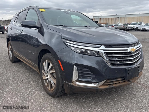 2022 Chevrolet Equinox Premier with VIN 2GNAXNEV2N6155916, listed as a Copart auction lot 50075235 with 170,499 mi miles and Clean Title. Bid and sale history available at carsss.com. Image 1.