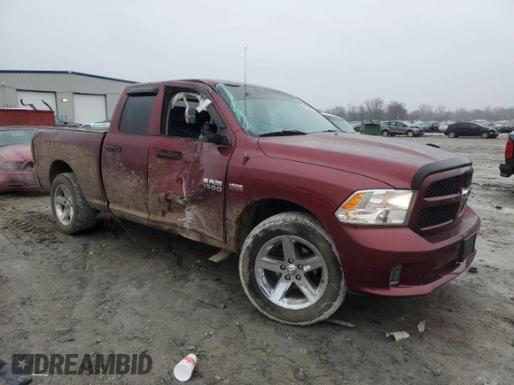2017 Ram 1500 Express with VIN 1C6RR7FT8HS708933, listed as a Copart auction lot 43755095 with 109,702 mi miles and Salvage Title. Bid and sale history available at carsss.com. Image 4.