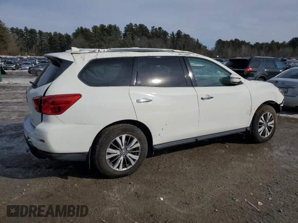 2020 Nissan Pathfinder S with VIN 5N1DR2AM0LC644004, listed as a Copart auction lot 46445495 with 36,857 mi miles and Salvage Title. Bid and sale history available at carsss.com. Image 3.