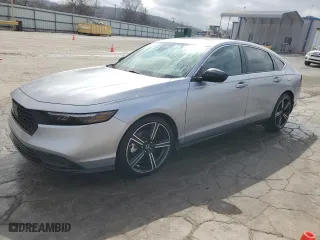 2023 Honda Accord Hybrid Sport with VIN 1HGCY2F59PA041544, listed as a Copart auction lot 48431755 with 23,727 mi miles and Salvage Title. Bid and sale history available at carsss.com. Image 1.