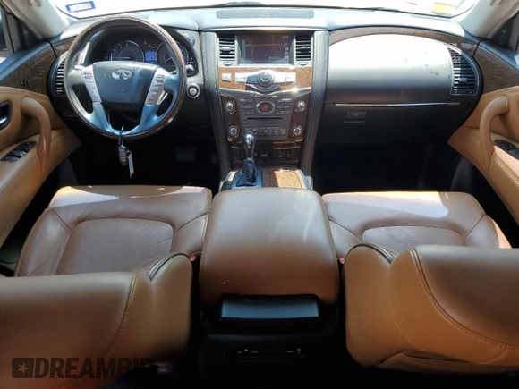 2017 Infiniti QX80 with VIN JN8AZ2ND0H9830667, listed as a Copart auction lot 58690014 with 124,251 mi miles and Clean Title. Bid and sale history available at carsss.com. Image 8.