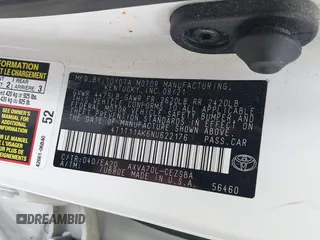 2022 Toyota Camry SE z VIN 4T1T11AK6NU622176, wystawiony jako IAAI lot #41876802 z przebiegiem 56 631 mil mil oraz . Historia ofert i sprzedaży dostępna na DreamBid. Obrazek 9.