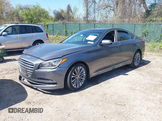 2015 Hyundai Genesis 3.8L with VIN KMHGN4JE5FU095721, listed as a IAAI auction lot 42055501 with 89,517 mi miles. Bid and sale history available at carsss.com. Image 17.