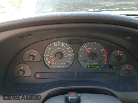 2002 Ford Mustang GT Deluxe with VIN 1FAFP45X02F201213, listed as a Copart auction lot 56493595 with 81,776 mi miles and Salvage title. Bid and sale history available at DreamBid. Image 9.