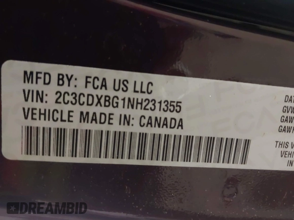 2022 Dodge Charger SXT with VIN 2C3CDXBG1NH231355, listed as a IAAI auction lot 41632420 with 28,333 mi miles and . Bid and sale history available at DreamBid. Image 9.