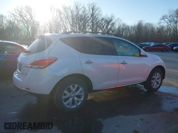 2012 Nissan Murano SL with VIN JN8AZ1MW9CW240149, listed as a IAAI auction lot 41791338 with 135,987 mi miles and . Bid and sale history available at DreamBid. Image 13.