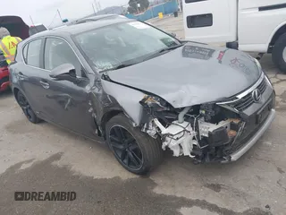2014 Lexus CT 200h with VIN JTHKD5BH9E2182997, listed as a IAAI auction lot 41756156 with 105,983 mi miles and . Bid and sale history available at DreamBid. Image 1.