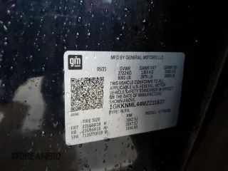 2021 GMC Acadia SLT with VIN 1GKKNML44MZ211837, listed as a Copart auction lot 86898384 with 61,148 mi miles and Salvage Title. Bid and sale history available at carsss.com. Image 14.