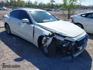 2018 Infiniti Q50 3.0t LUXE with VIN JN1EV7AP5JM351186, listed as a IAAI auction lot 41794645 with 74,660 mi miles. Bid and sale history available at carsss.com. Image 1.