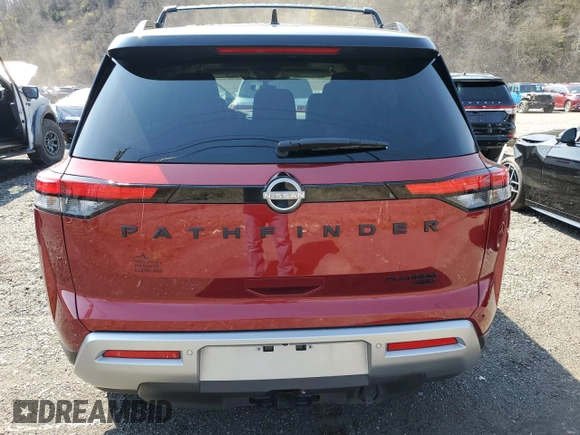 2024 Nissan Pathfinder Platinum with VIN 5N1DR3DK5RC291848, listed as a Copart auction lot 53316815 with 10,118 mi miles and Salvage title. Bid and sale history available at DreamBid. Image 6.