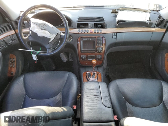 2001 Mercedes-Benz S-Class with VIN WDBNG70J41A147953, listed as a Copart auction lot 47106675 with 0 mi miles and Salvage Title. Bid and sale history available at carsss.com. Image 8.