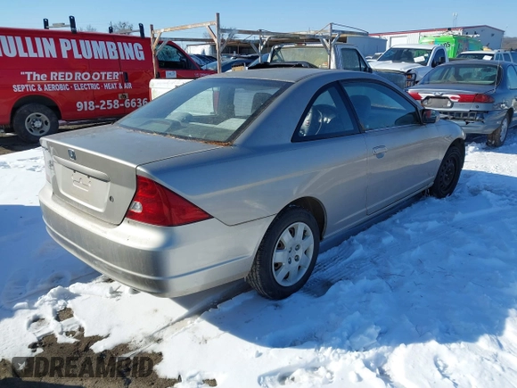 2002 Honda Civic EX with VIN 1HGEM22962L045237, listed as a IAAI auction lot 41550858 with 1 mi miles. Bid and sale history available at carsss.com. Image 4.
