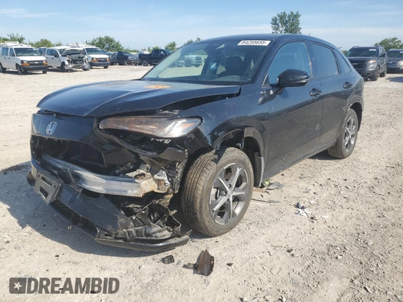 2023 Honda HR-V EX-L with VIN 3CZRZ2H79PM737208, listed as a Copart auction lot 64255655 with 48,130 mi miles and Salvage title. Bid and sale history available at DreamBid. Image 1.