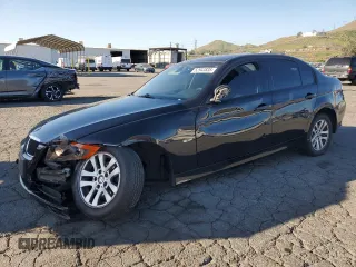 2007 BMW 3 Series 328i with VIN WBAVC53537FZ74075, listed as a Copart auction lot 52943835 with 107,117 mi miles and Salvage Title. Bid and sale history available at carsss.com. Image 1.